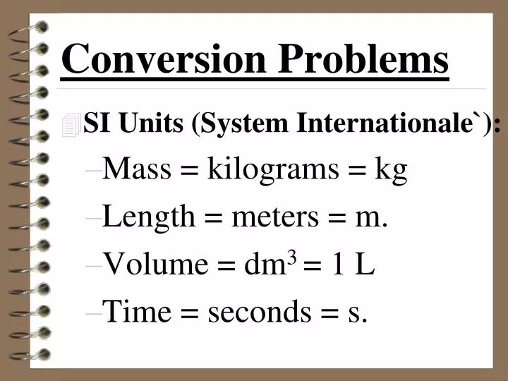 conversion problems