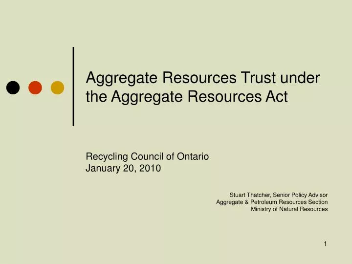 aggregate resources trust under the aggregate resources act