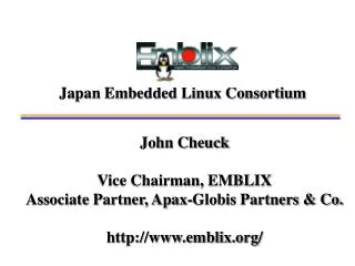 Japan Embedded Linux Consortium