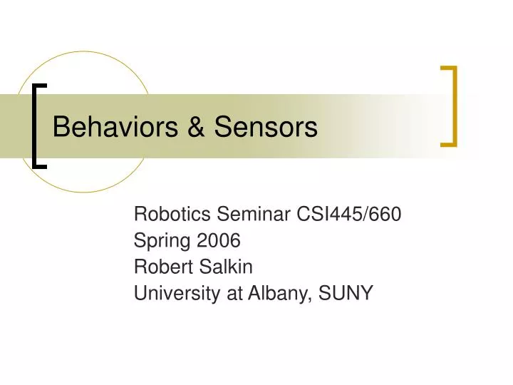 behaviors sensors