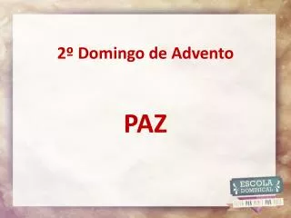 2 domingo de advento paz