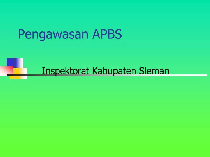 pengawasan apbs