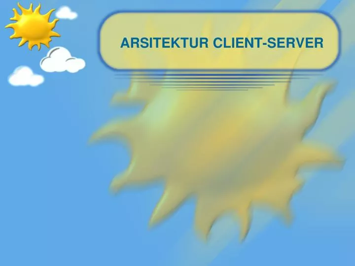 arsitektur client server