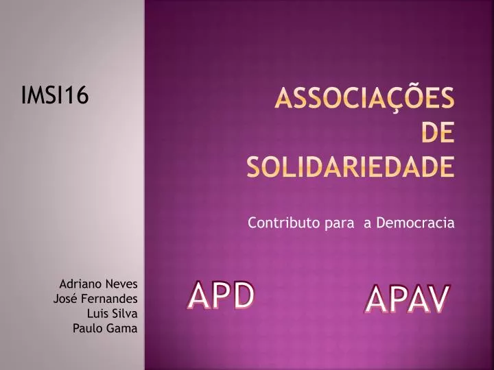 associa es de solidariedade