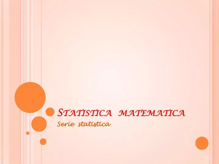 statistica matematica