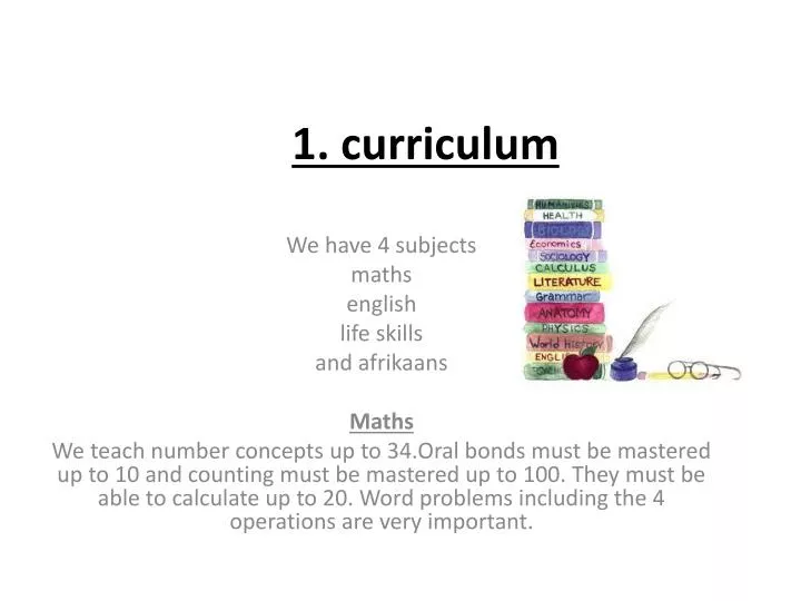 1 curriculum