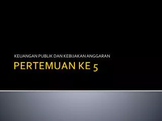keuangan publik dan kebijakan anggaran