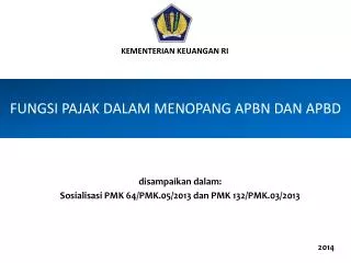 fungsi pajak dalam menopang apbn dan apbd
