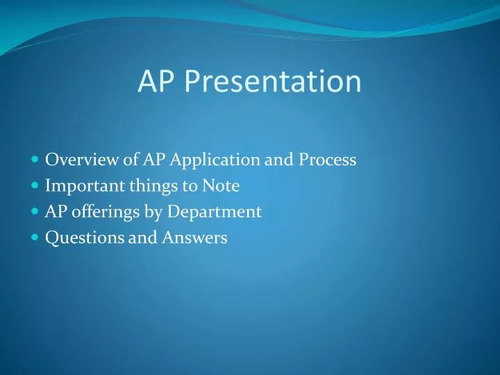 ap presentation