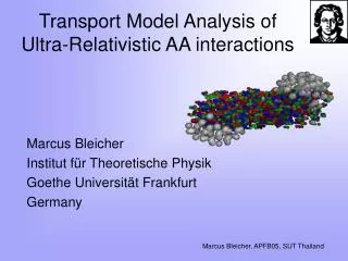 Transport Model Analysis of Ultra-Relativistic AA interactions