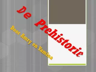 de prehistori e