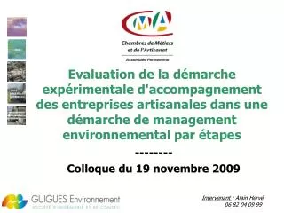 colloque du 19 novembre 2009