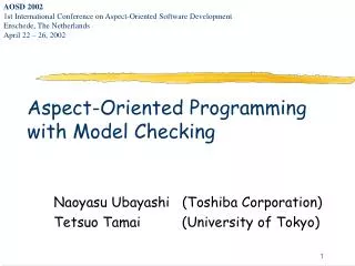 Aspect-Oriented Programming with Model Checking