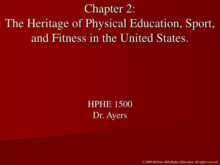 chapter 2 the heritage of physical education sport and fitness in the united states