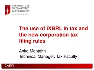 The use of iXBRL in tax and the new corporation tax filing rules
