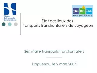 tat des lieux des transports transfrontaliers de voyageurs