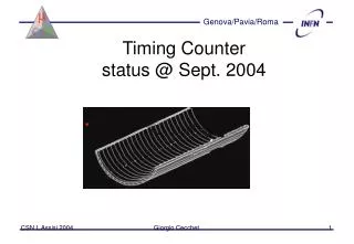 Timing Counter status @ Sept. 2004