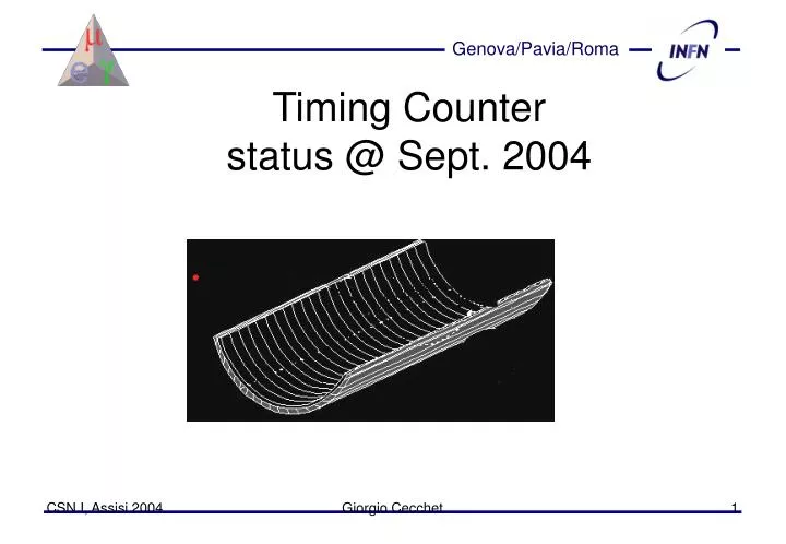 timing counter status @ sept 2004