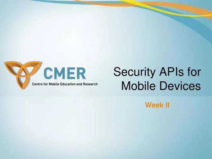 security apis for mobile devices