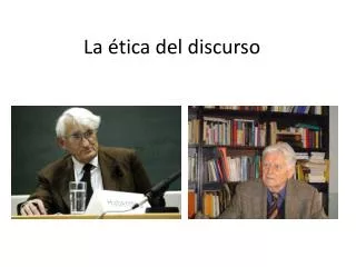 la tica del discurso