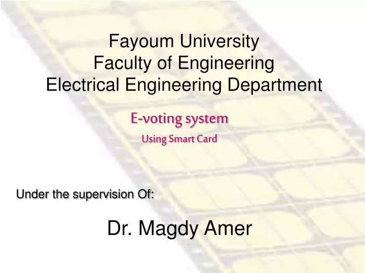 fayoum university faculty of engineering electrical engineering department
