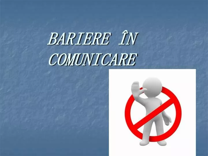 bariere n comunicare