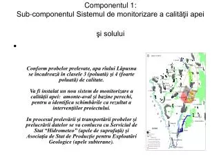 componentul 1 sub componentul sistemul de monitorizare a calit ii apei i solului