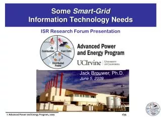 Some Smart-Grid Information Technology Needs