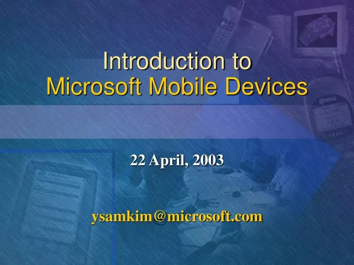 introduction to microsoft mobile devices