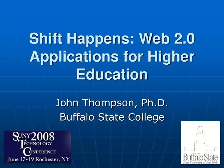 shift happens web 2 0 applications for higher education