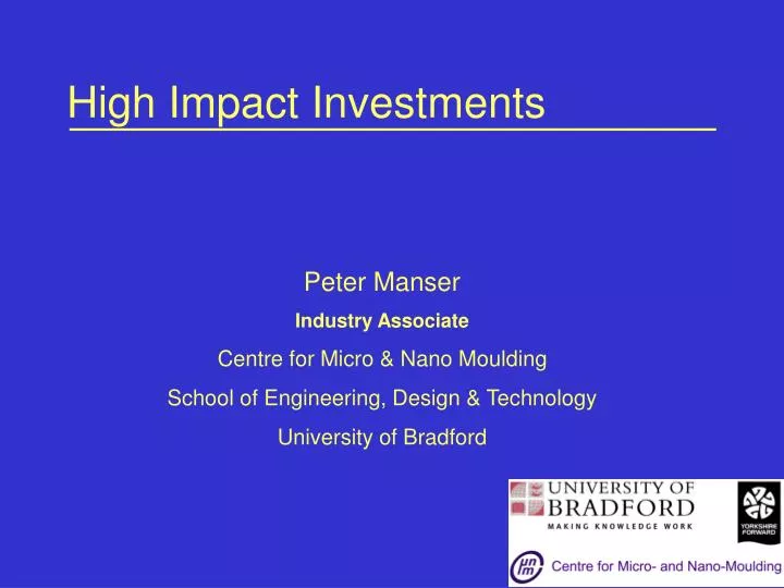 high impact investments