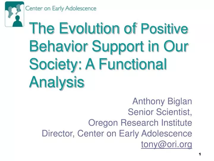 the evolution of positive behavior support in our society a functional analysis