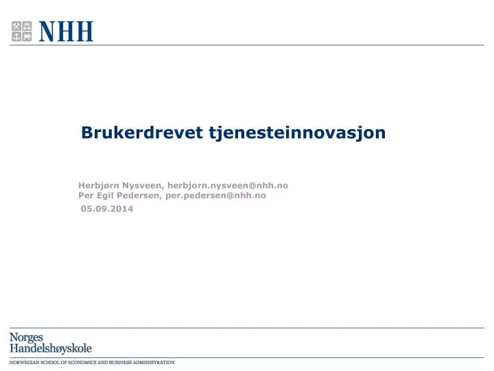 brukerdrevet tjenesteinnovasjon