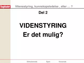 vitensstyring kunnskapsledelse eller