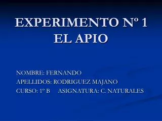 experimento n 1 el apio