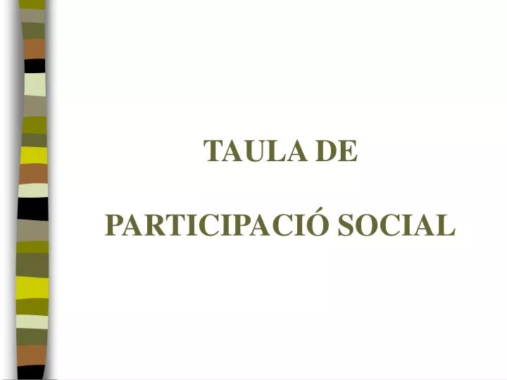 taula de participaci social