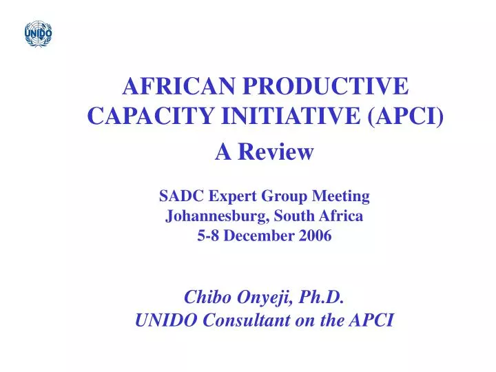african productive capacity initiative apci