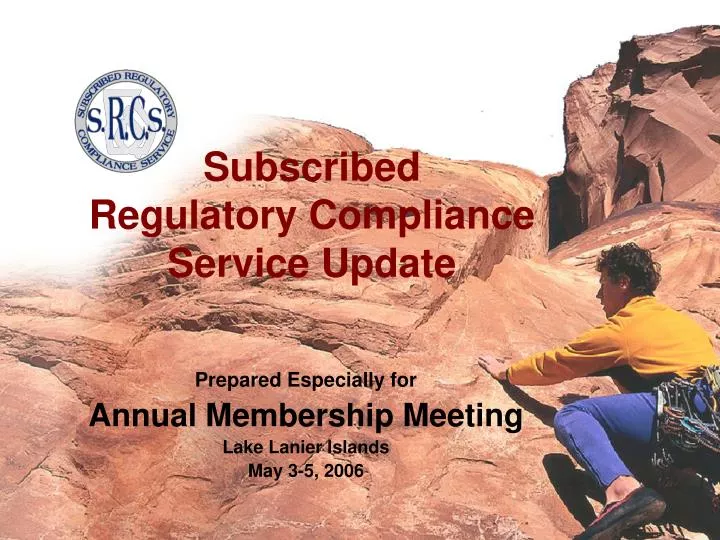 subscribed regulatory compliance service update