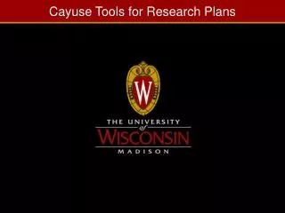 cayuse tools for research plans