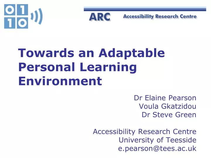 towards an adaptable personal learning environment