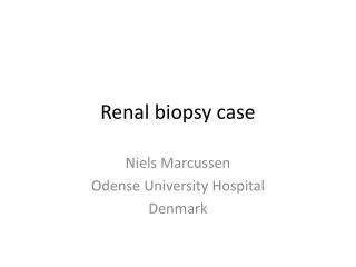 Renal biopsy case
