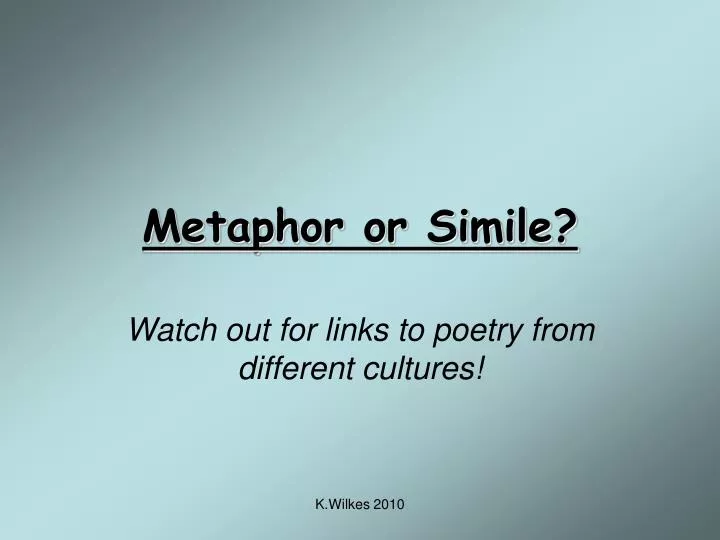 metaphor or simile