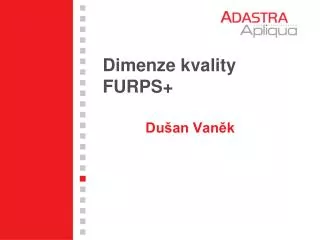 dimenze kvality furps