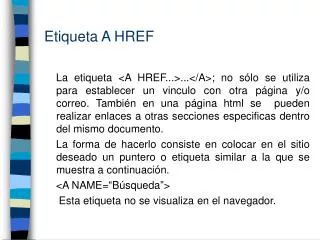 etiqueta a href