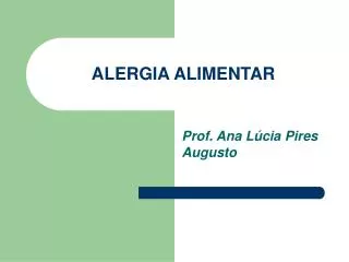 alergia alimentar