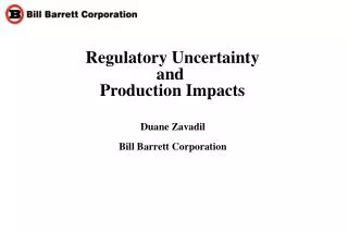 Regulatory Uncertainty and Production Impacts