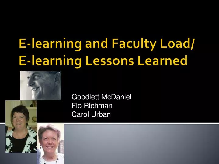 e learning and faculty load e learning lessons learned