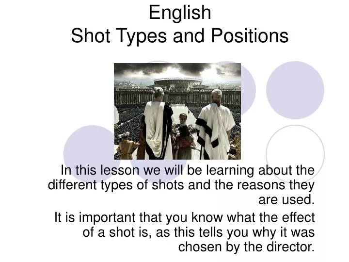 english shot types and positions