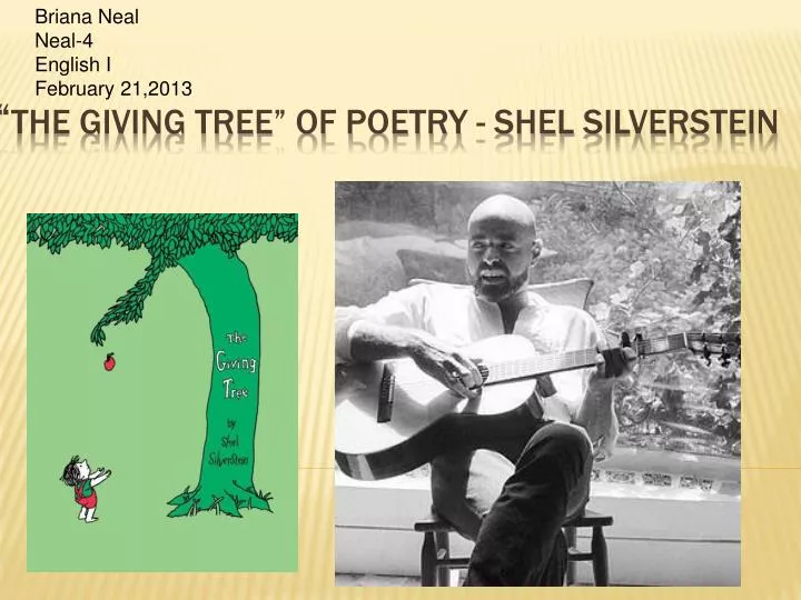 the giving tree of poetry shel silverstein