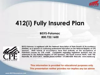 412(i) Fully Insured Plan